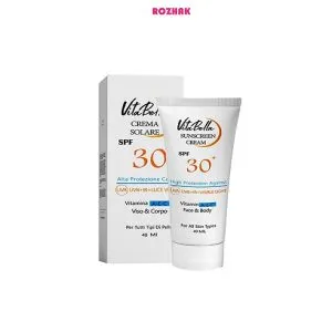 ضدآفتاب بی رنگ ویتابلا SPF30 مدل 02 مناسب انواع پوست حجم 40 میلی لیتر