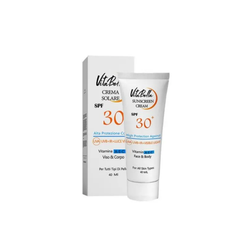 ضدآفتاب بی رنگ ویتابلا SPF30 مدل 02 مناسب انواع پوست حجم 40 میلی لیتر