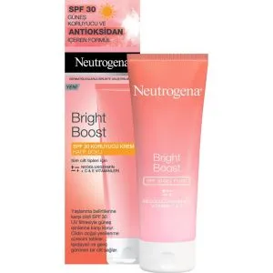 ضد آفتاب بدون رنگ نوتروژینا spf 30 مدل Bright Boost مناسب برای انواع پوست حجم 50 میلی لیتر
