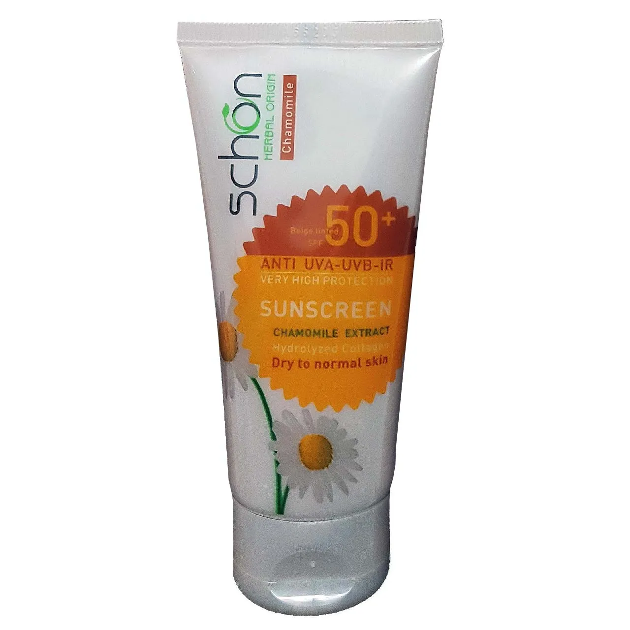 کرم ضد آفتاب رنگی شون SPF 50 مدل Chamomile Extract مناسب پوست های خشک حجم 50 میلی لیتر