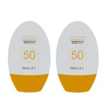 کرم ضد آفتاب بدون رنگ ایمجز SPF 50 مدل Protective مناسب انواع پوست حجم 45 میلی‌لیتر مجموعه 2 عددی
