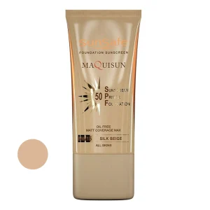کرم ضد آفتاب رنگی سان‌سیف، 50 SPF، مدل MAQUISUN NW15، مناسب انواع پوست تنالیته با متوسط و حجم 40 میلی‌لیتر، محافظت‌کننده در برابر اشعه‌های UVA و UVB، بدون عطر، محافظت‌کننده پوست در برابر مواد آلرژی‌زا، دارای فرمولاسیون بدون چربی، با ماندگاری 2 ساعته