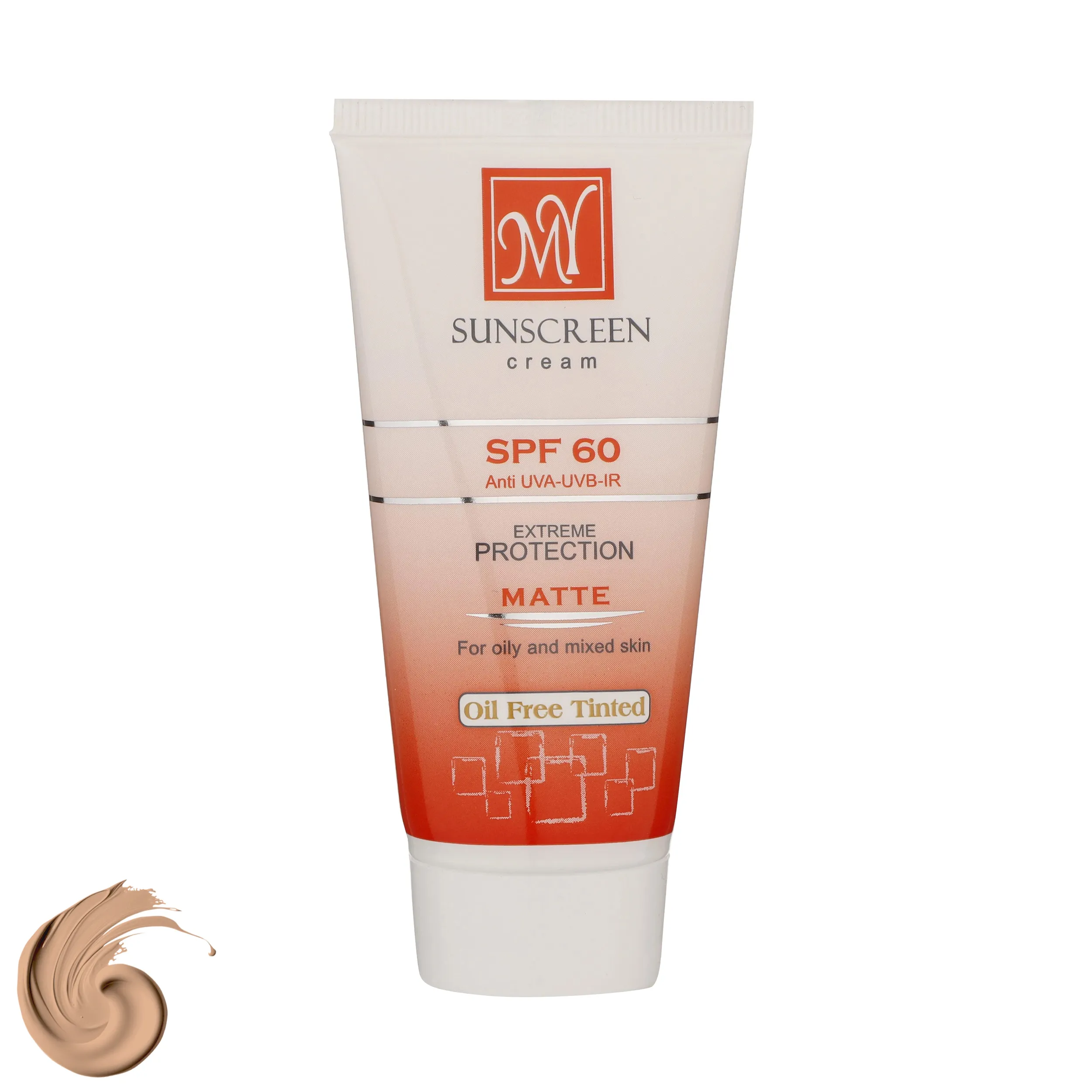 کرم ضدآفتاب رنگی مای مدل SPF60، مناسب پوستهای چرب و مختلط، حجم 50 میلیلیتر