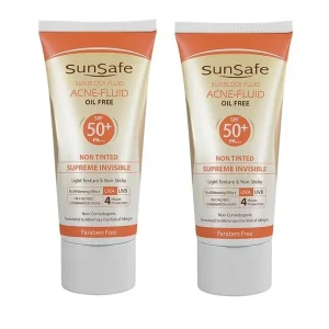 کرم ضدآفتاب سان‌سیف مدل ACNE FLUID حجم 50 میلی‌لیتر مجموعه 2 عددی