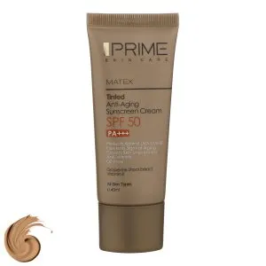 کرم ضدآفتاب رنگی پرایم SPF50 مدل Matex Tinted Rejuvinating مناسب انواع پوست، حجم 40 میلیلیتر