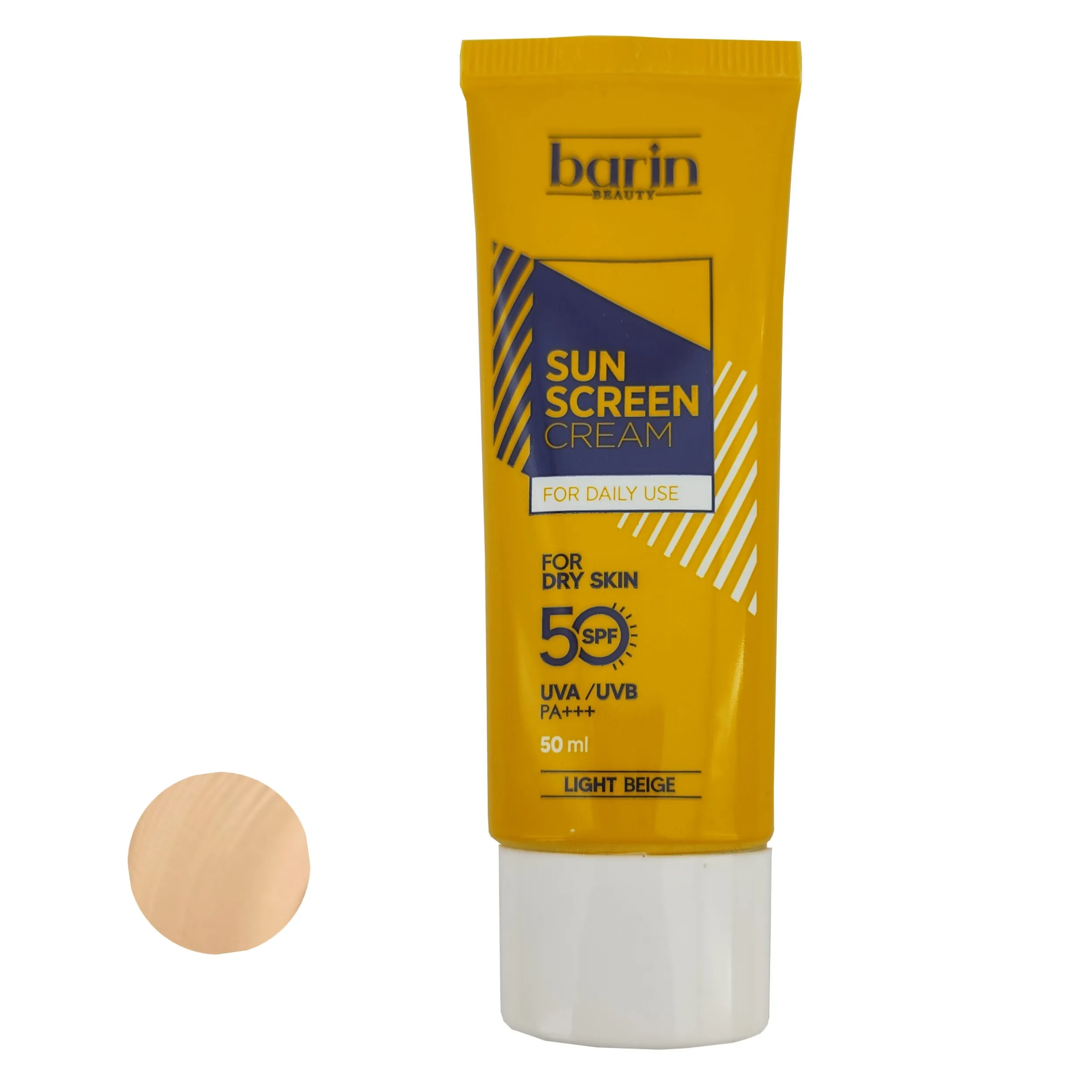 کرم ضد آفتاب رنگی بارین بیوتی SPF 50 مدل LB مناسب پوست های خشک حجم 50 میلی لیتر