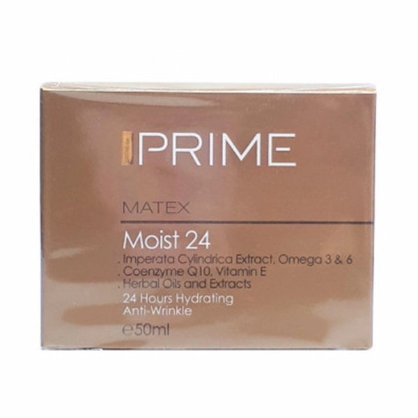 کرم مرطوب کننده 24 ساعته پرایم مدل matex حجم 50 میلی لیتر