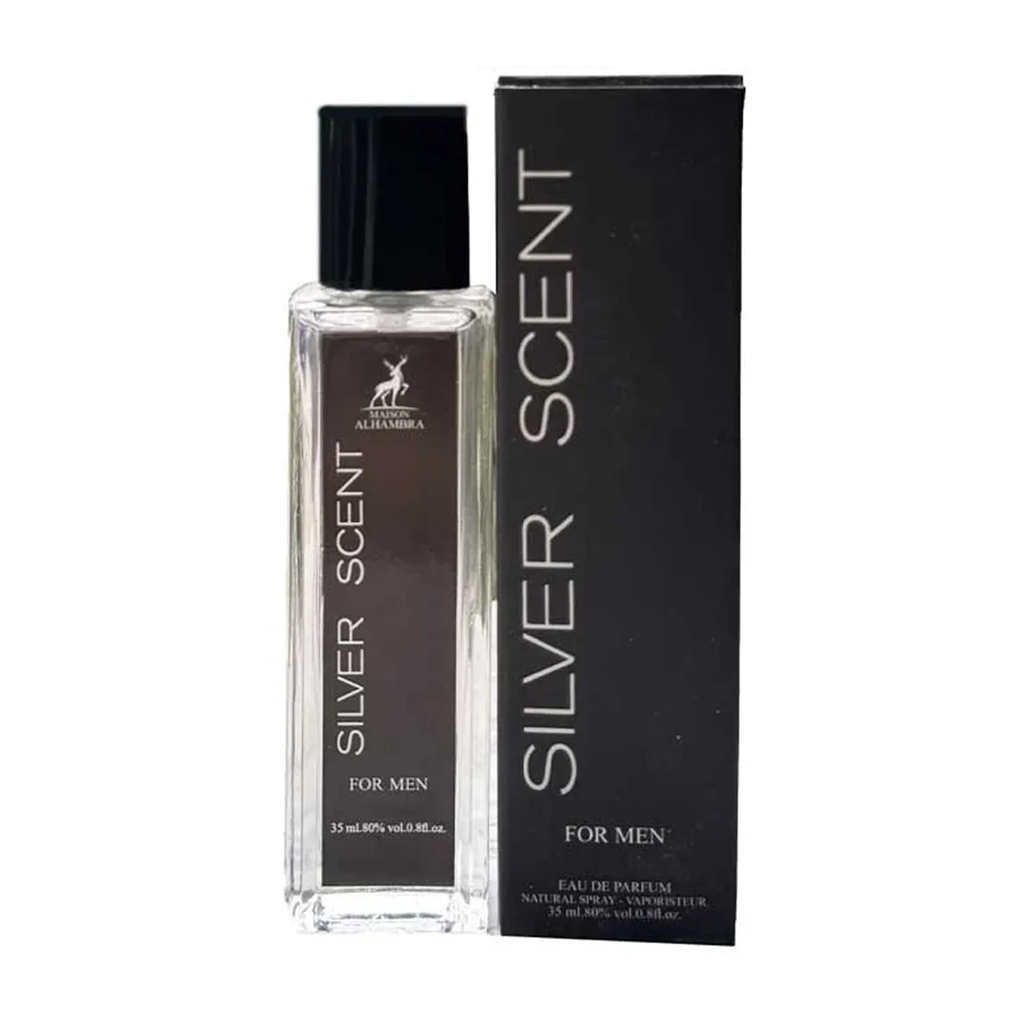 عطر جیبی الحمبرا مدل Silver Scent حجم 35 میلی لیتر