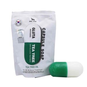 صابون کپسولی کره ای گلوتا مدل tea tree ضد جوش