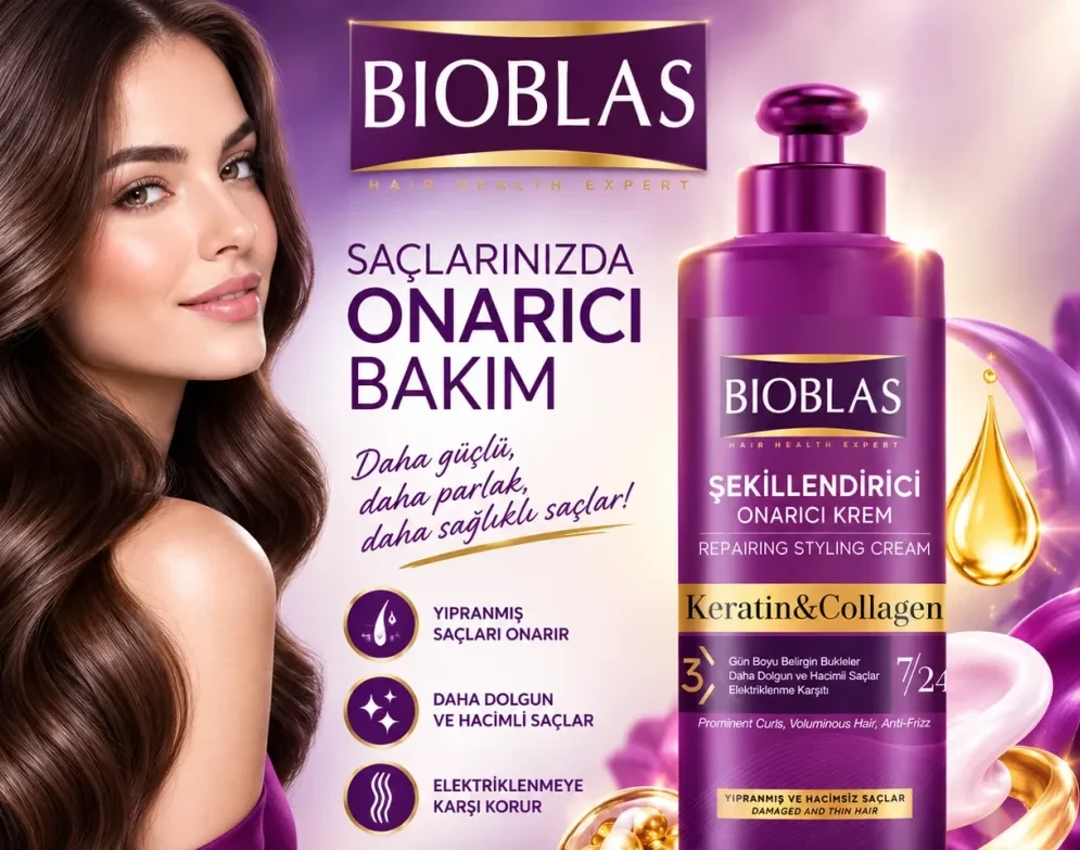 کرم موی حالت دهنده و حجم دهنده بیوبلاس Bioblas برای موهای فر حجم 250 میلی لیتر