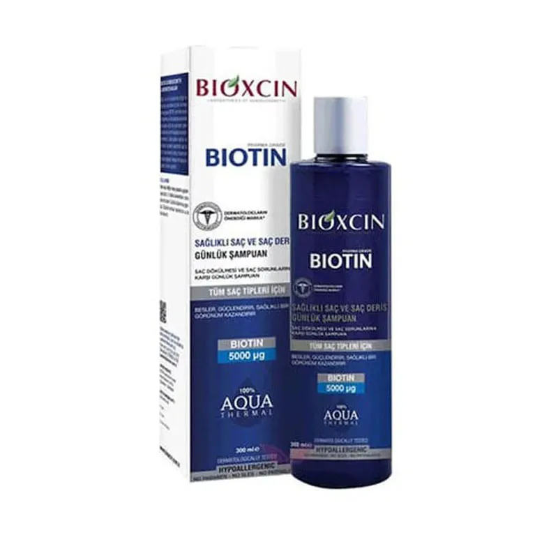 شامپو تقویت کننده و ضد ریزش مو بیوکسین Bioxcin مدل بیوتین حجم 300 میلی لیتر
